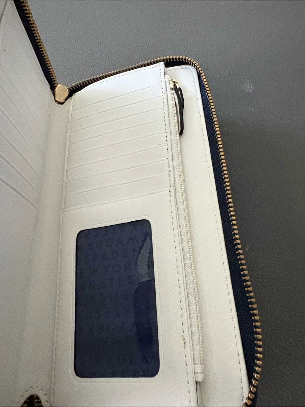 Kate Spade Anita Grove Street Two Tone Wristlet Clutch Wallet